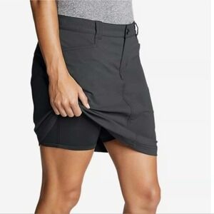 Eddie Bauer Adventurer Skort Women's 10 Gray Strech Golf Outdoor